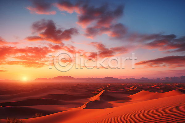 사람없음 JPG 편집이미지 광각 구름(자연) 모래 모래언덕 사막 와이드앵글 일몰 자연 태양 풍경(경치) 하늘 햇빛