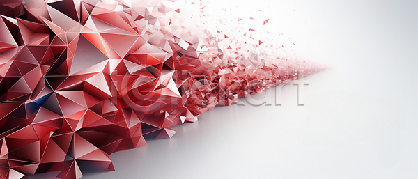 사람없음 JPG 편집이미지 그래픽백그라운드 기하학 배너 빨간색 삼각형 조각 카피스페이스 폴리곤