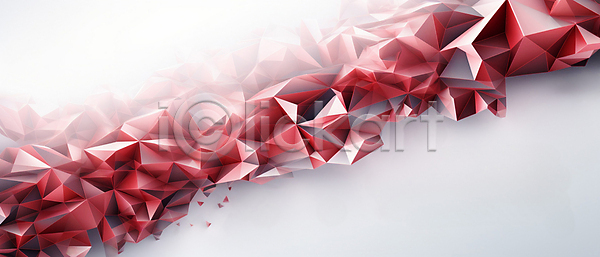사람없음 JPG 편집이미지 그래픽백그라운드 기하학 배너 빨간색 삼각형 조각 카피스페이스 폴리곤