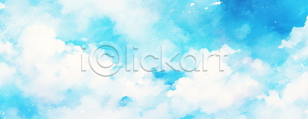 감성 사람없음 JPG 편집이미지 구름(자연) 백그라운드 번짐 붓터치 수채화(물감) 추상 하늘색