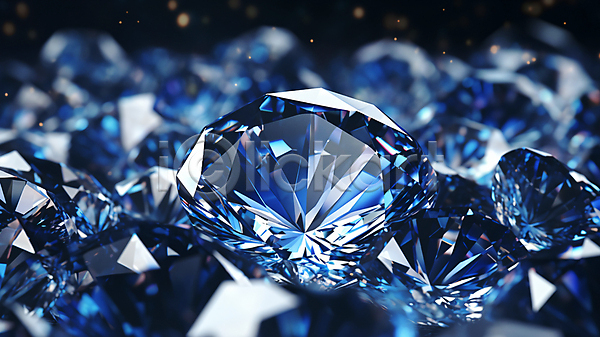 사람없음 JPG 디지털합성 편집이미지 다이아몬드 반짝임 보석 빛 파란색