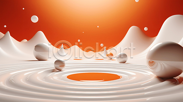 사람없음 JPG 디지털합성 편집이미지 곡선 그래픽 그래픽백그라운드 디자인 물결 물방울 백그라운드 원형 주황색 흰색