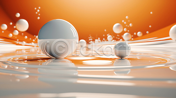 사람없음 JPG 디지털합성 편집이미지 곡선 그래픽 그래픽백그라운드 디자인 물결 물방울 백그라운드 원형 주황색 파장 흰색