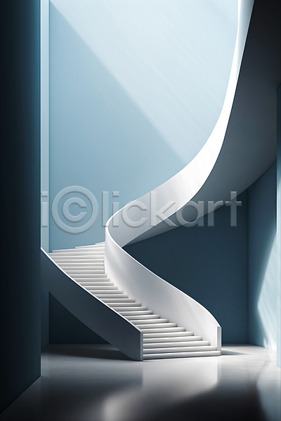 상승 사람없음 JPG 디지털합성 편집이미지 계단 공간 백그라운드 비어있는 빛 인테리어 하늘색