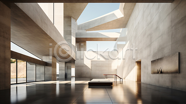 사람없음 JPG 디지털합성 편집이미지 건물 공간 백그라운드 비어있는 빛 액자 인테리어 창문 콘크리트