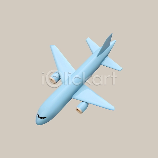 사람없음 3D PSD 디지털합성 아이콘 비행기 여행 하늘색 휴가
