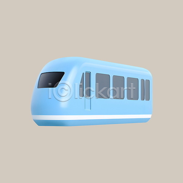 사람없음 3D PSD 디지털합성 아이콘 고속열차 기차 여행 하늘색 휴가
