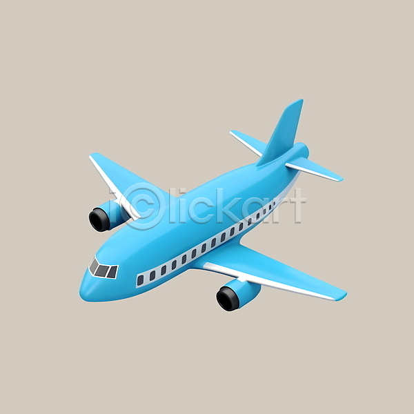 사람없음 3D PSD 디지털합성 아이콘 비행기 여행 하늘색 휴가