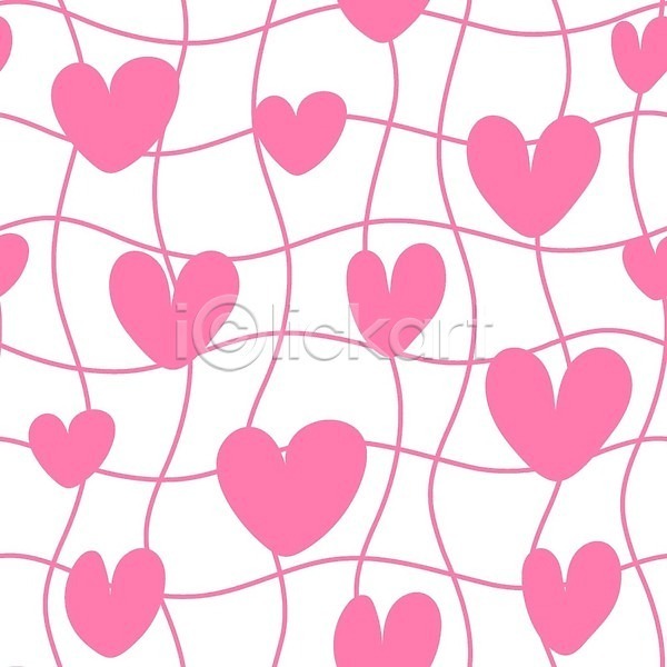 사랑 사람없음 EPS 일러스트 해외이미지 격자 곡선 분홍색 패턴 패턴백그라운드 하트 해외202310