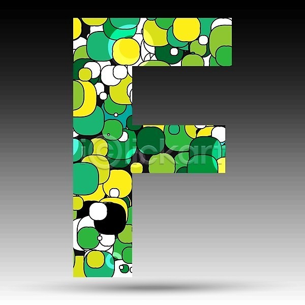 사람없음 EPS 일러스트 해외이미지 F 그래픽 대문자 물방울무늬 알파벳 초록색 텍스트 해외202004