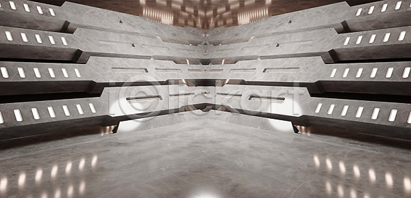 미래 사람없음 3D JPG 일러스트 포토 해외이미지 건축양식 검은색 과학 내부 디자인 만들기 바닥 방 백그라운드 복도 빛 실험실 어둠 역 외계인 우주선 추상 파란색 해외202310 해외일러스트 홀