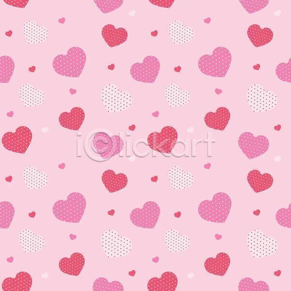 사랑 사람없음 EPS 일러스트 해외이미지 물방울무늬 분홍색 패턴 패턴백그라운드 하트 해외202310