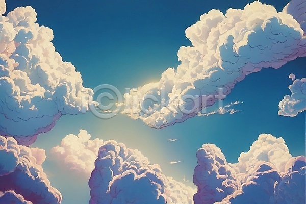 사람없음 JPG 포토 해외이미지 공상 구름(자연) 몽환 백그라운드 컬러풀 파란색 판타지 풍경(경치) 하늘 해외202310