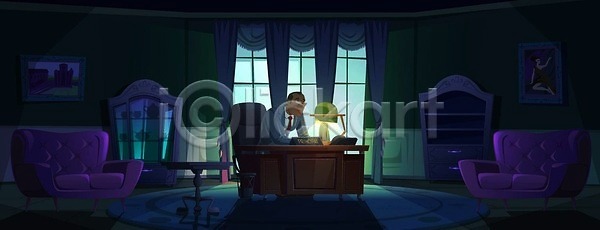 고급 비밀 우아함 클래식 사람 EPS 일러스트 해외이미지 가구 고체 골동품 광 그림 내부 달빛 도서관 램프 만화 목재 방 백그라운드 벡터 복고 비즈니스 사무실 수확 스타일 야간 어둠 업무 옛날 의자 작업실 정부 주택 직장 책 책상 책장 탁자 해외202310 해외일러스트