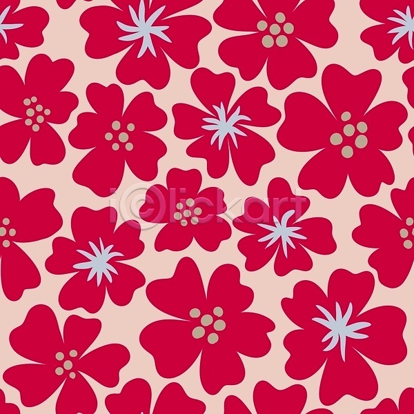 빈티지 사람없음 JPG 포토 해외이미지 꽃무늬 복고 빨간색 패턴 해외202310