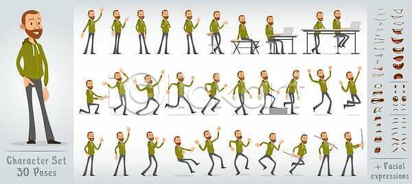 분노 평화 피곤 행복 휴식 남자 사람 소년 EPS 일러스트 해외이미지 걷기 고립 공책 그림자 노트북 달리기 만화 미소 벡터 비즈니스 사인 세트 수염 스타일 싸움 앉기 얼굴 외침 일러캐릭터 작업 점프 춤 캐릭터 콧수염 표현 플랫 해외202310 해외일러스트 힙스터