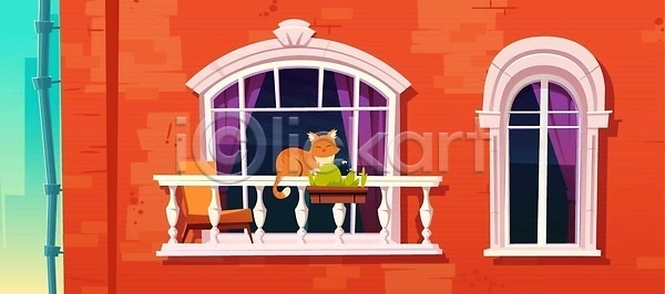 귀여움 달콤 행복 호기심 휴식 EPS 일러스트 해외이미지 거짓말 건강 고양이 도시 돌봄 동물 라이프스타일 만화 반려동물 발코니 벡터 벽 벽돌 생강 솜털 야외 일러캐릭터 잠 주택 창문 철책 캐릭터 해외202310 해외일러스트 혼자 흰색