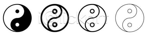 화목 EPS 일러스트 해외이미지 검은색 고립 교회 그래픽 대치 동쪽 디자인 명상 문화 미술 벡터 불교 사인 세트 심볼 영혼 유대인 이슬람교 일본 자연 종교 중국 추상 클립 통일 해외202310 해외일러스트 흰색 힘