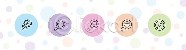 사람없음 EPS 일러스트 해외이미지 나침반 돋보기 엘리먼트 원형 지구 하이픈 해외202310 해외일러스트