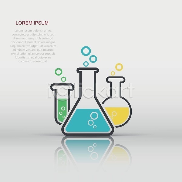 EPS 일러스트 해외이미지 무료이미지 비커 실험기구 플라스크 해외202310 해외일러스트