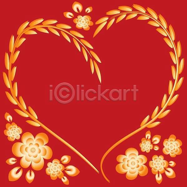 사랑 사람없음 EPS 일러스트 해외이미지 꽃 디자인 백그라운드 빨간색 프레임 하트 해외202310