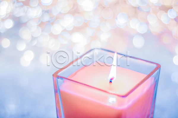 사람없음 JPG 포토 해외이미지 반짝임 보케 분홍색 빛망울 촛불 파란색 해외202310
