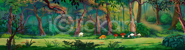 사람없음 JPG 일러스트 포토 해외이미지 그림 길 꽃 나무 도로 들꽃 디자인 만화 맑음 먼지 백그라운드 버섯 봄 숲 스케치 야외 여름 울타리 자연 전원 초록색 풍경 하늘 해외202310 해외일러스트