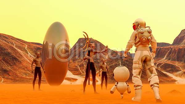 사람 사람없음 3D JPG 일러스트 포토 해외이미지 공상 과학 로봇 바위 반사 발견 빛 사막 산 암초 여행 우주 우주비행사 천문학 탐험 하늘 해외202310 행성 환상