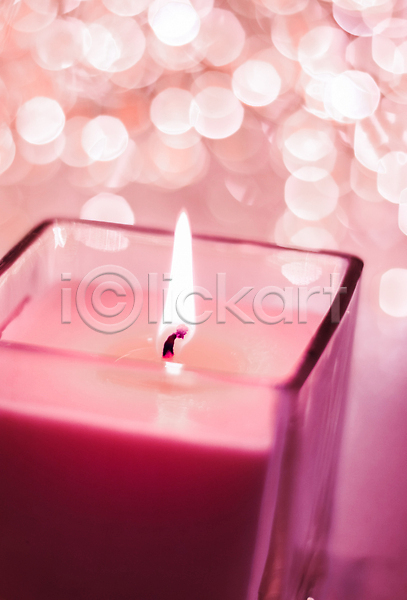 사람없음 JPG 포토 해외이미지 반짝임 보케 분홍색 빛망울 촛불 해외202310