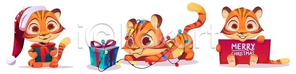 새로움 숨김 축하 행복 아기 EPS 일러스트 해외이미지 12월 겨울 고립 고양이 나무 놀이 동물 디자인 마스코트 만화 배너 백그라운드 벡터 빛 빨간색 산타클로스 상자 선물 세트 숲 연도 일러캐릭터 캐릭터 크리스마스 클라우스 포즈 해외202310 해외일러스트 호랑이 화환 휴가 흰색