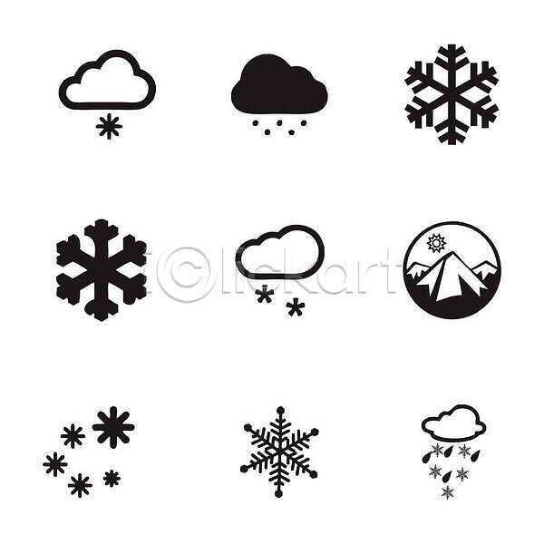 사람없음 EPS 일러스트 해외이미지 겨울 구름(자연) 눈(날씨) 설산 해외202310