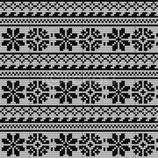 사람없음 EPS 일러스트 해외이미지 겨울 노르딕(디자인) 눈꽃 디자인 뜨개질 패턴 해외202310 흰색