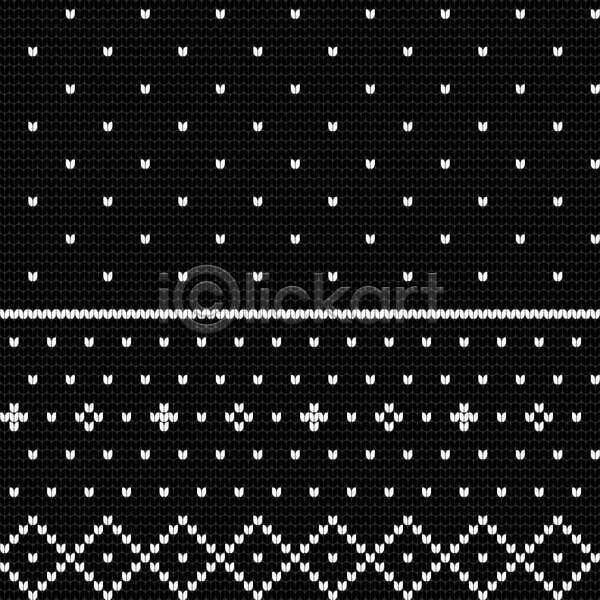 사람없음 EPS 일러스트 해외이미지 검은색 노르딕(디자인) 디자인 뜨개질 패턴 해외202310