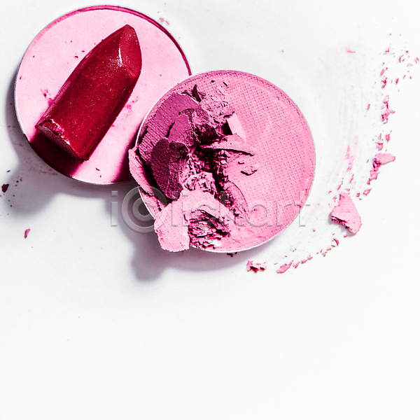 사람없음 JPG 포토 해외이미지 가루 립스틱 분홍색 뷰티 손상 아이섀도 질감 해외202310 화장품