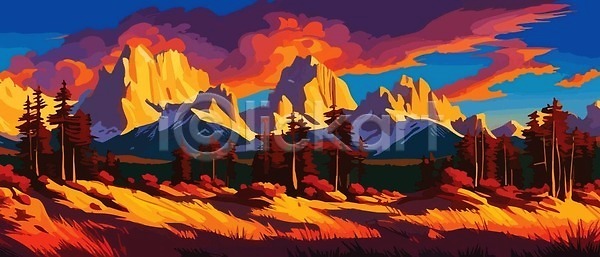 EPS 일러스트 해외이미지 가을 구름 나무 낙서 맑음 문화 바람 벡터 사이프러스 산 생태학 선 안개 야외 어둠 언덕 에코 여행 오렌지 우주 유럽 유행 일몰 일출 자연 절정 정상 조류 주택 지역 차 컨셉 태양 파스텔톤 풍경 프랑스 하늘 해외202310 해외일러스트 호수 환경