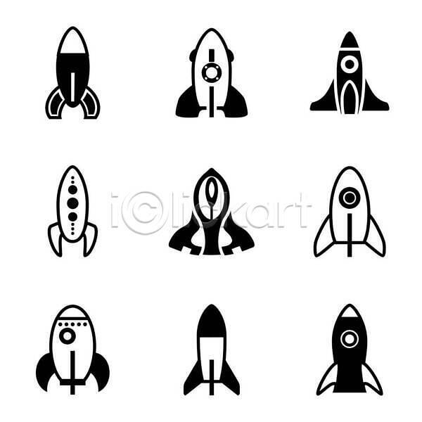 미래 EPS 실루엣 아이콘 일러스트 해외이미지 궤도 디자인 로켓 만화 벡터 속도 시작 심볼 우주 우주비행사 우주선 인공위성 지느러미 해외202310