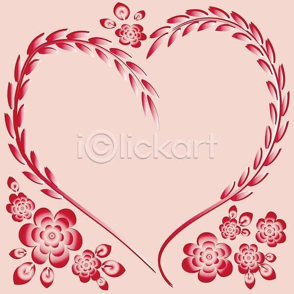 사랑 사람없음 EPS 일러스트 해외이미지 꽃 디자인 백그라운드 분홍색 프레임 하트 해외202310