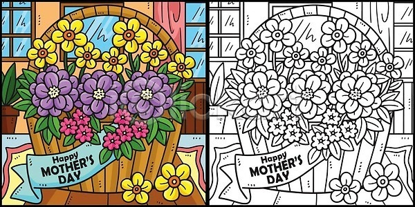 사랑 축하 행복 어린이 EPS 실루엣 일러스트 해외이미지 걸음마 그래픽 그림 낙서 디자인 만화 미술 백그라운드 벡터 색칠공부 선 손그림 어머니의날 엄마 윤곽 인사 전통 컬러 컬러풀 클립아트 페이지 해외202310 해외일러스트
