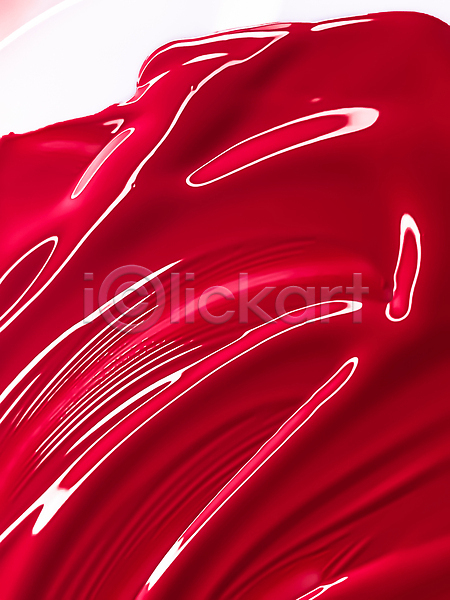 고급 화려 사람없음 JPG 포토 해외이미지 광택 바르기 백그라운드 빨간색 아크릴 액체 질감 크림 페인트 해외202310 화장품