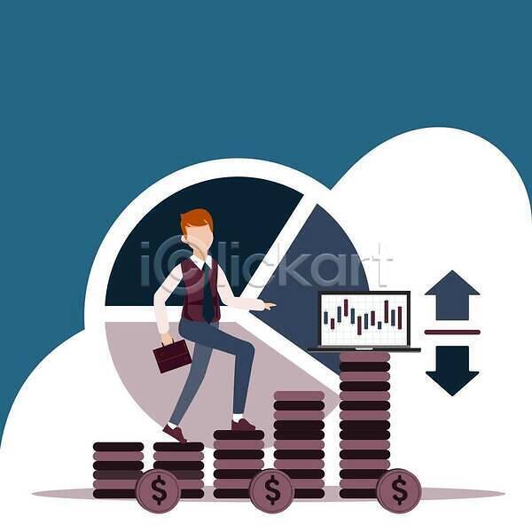 계획 성공 성장 남자 성인 한명 EPS 일러스트 해외이미지 계단 그래프 금융 노트북 돈 동전 무료이미지 비즈니스 비즈니스맨 해외202310 해외일러스트 화살표