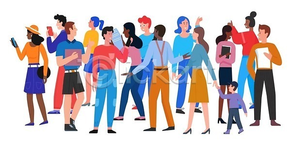 산책 함께함 군중 남자 사람 성인 어린이 여자 EPS 일러스트 해외이미지 가족 걷기 검은색 고립 그룹 다문화 다민족 만화 벡터 사회 섞기 스마트폰 시민 알약 엄마 옷 일러캐릭터 잡기 캐릭터 커뮤니티 포즈 플랫 해외202310 해외일러스트 흰색