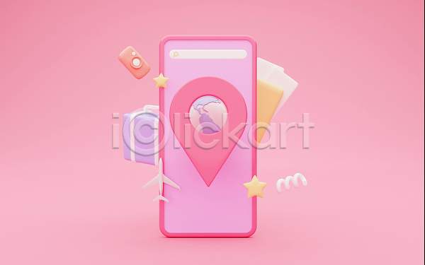 사람없음 3D JPG 포토 해외이미지 무료이미지 비행기 스마트폰 여행 예약 티켓 해외202310 해외일러스트 핸드폰 휴가