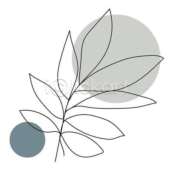 EPS 일러스트 해외이미지 그림 디자인 미술 반복 선 스케치 식물 엘리먼트 윤곽 잎 자연 장식 해외202310