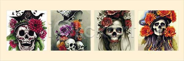사람 EPS 일러스트 해외이미지 고딕 골격 골동품 꽃 꽃다발 꽃무늬 내추럴 디자인 머리 미술 백그라운드 벡터 복고 빨간색 수확 심볼 여름 웃음 유행 작약 장미 장식 제비꽃 죽음 치아 프레임 학교 할로윈 해골모형 해외202310 해외일러스트 현실 호박 휴가