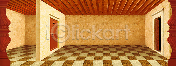 사람없음 JPG 일러스트 포토 해외이미지 갈색 건축양식 궁전 그림 내부 대리석 디자인 만화 문 방 백그라운드 벽 스케치 실내 주택 천장 체스 해외202310 해외일러스트 홀