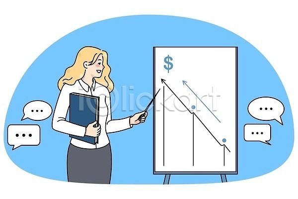 성인 성인여자한명만 여자 EPS 일러스트 해외이미지 가리킴 들기 말풍선 무료이미지 발표 비즈니스 비즈니스우먼 해외202310 해외일러스트 화이트보드