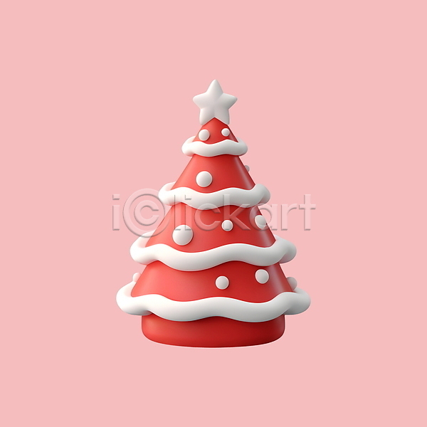 사람없음 3D 3D아이콘 PSD 디지털합성 아이콘 겨울 빨간색 크리스마스 크리스마스트리