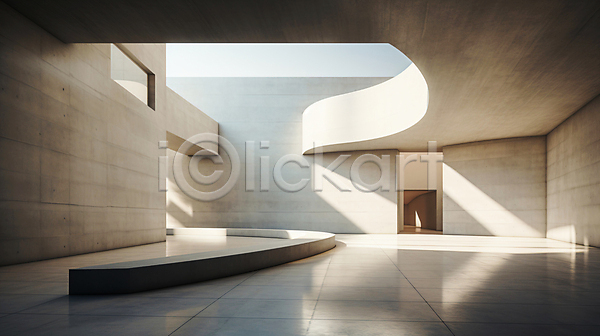 사람없음 JPG 디지털합성 편집이미지 건축 공간 디자인 모던 미술관 박물관 백그라운드 비어있는 인테리어 전시회 햇빛