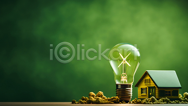 사람없음 JPG 편집이미지 그린에너지 백그라운드 에코 오브젝트 잔디 전구 주택 초록색 친환경 카피스페이스 풍력발전소