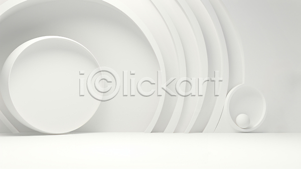 사람없음 3D JPG 디지털합성 입체 편집이미지 공간 백그라운드 심플 원형 추상 흰색
